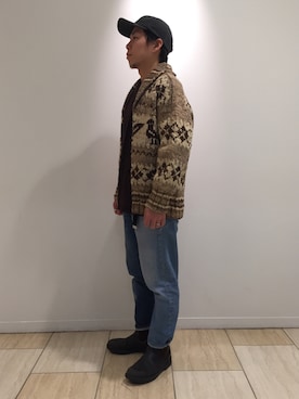 「Blundstone（ブランドストーン）のBlundstone/ブランドストーン　ｻｲﾄﾞｺﾞｱﾌﾞｰﾂ Men's（ブーツ）」を使った、funatoさん（メンズ・166cm）の冬コーディネート