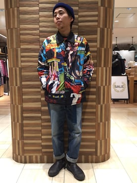 「Blundstone（ブランドストーン）のBlundstone/ブランドストーン　ｻｲﾄﾞｺﾞｱﾌﾞｰﾂ Men's（ブーツ）」を使った、funatoさん（メンズ・166cm）の冬コーディネート