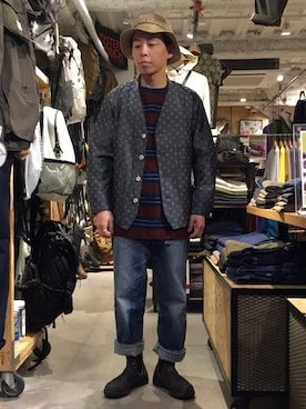 「Blundstone（ブランドストーン）のBlundstone/ブランドストーン　ｻｲﾄﾞｺﾞｱﾌﾞｰﾂ Men's（ブーツ）」を使った、funatoさん（メンズ・166cm）の春コーディネート