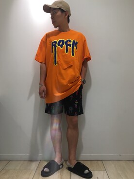 「dbsw（ドリンクビールセイブウォーター）のアイテム」を使った、funatoさん（メンズ・166cm）の夏コーディネート