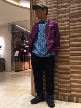 「AlexanderLeeChang（アレキサンダーリーチャン）のアイテム（キャップ）」を使った、funatoさん（メンズ・166cm）の夏コーディネート