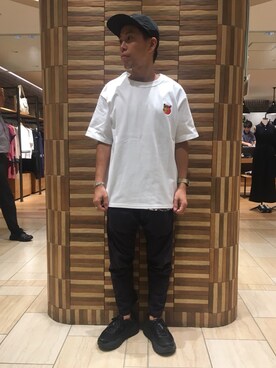 「AlexanderLeeChang（アレキサンダーリーチャン）のアイテム（キャップ）」を使った、funatoさん（メンズ・166cm）の夏コーディネート