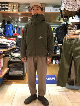 「and wander（アンドワンダー）のアイテム（ブルゾン）」を使った、funatoさん（メンズ・166cm）の秋コーディネート