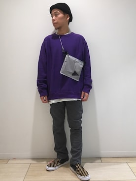 「Gramicci（グラミチ）のGRAMICCI/グラミチ　NN-PANTS JUST CUT / NNパンツジャストカット < 8817-FDJ >（チノパンツ）」を使った、funatoさん（メンズ・166cm）の秋コーディネート