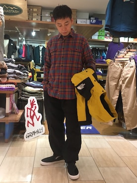 「BEAVER名古屋」｜「アイテム（マウンテンパーカー）」を使った、funatoさん（メンズ・166cm）の秋コーディネート