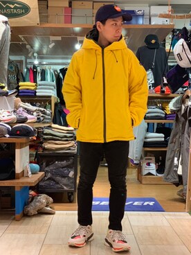 「Gramicci（グラミチ）のGRAMICCI/グラミチ　NN-PANTS JUST CUT / NNパンツジャストカット < 8817-FDJ >（チノパンツ）」を使った、funatoさん（メンズ・166cm）の秋コーディネート