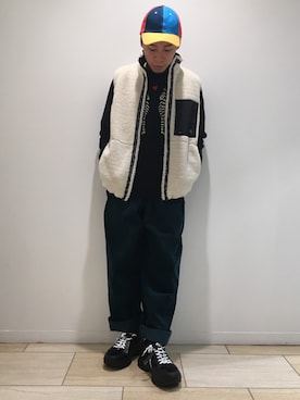 「ボヘミアンズ」｜「アイテム（帽子）」を使った、funatoさん（メンズ・166cm）の秋コーディネート