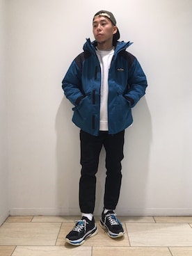 「AlexanderLeeChang（アレキサンダーリーチャン）のアイテム（キャップ）」を使った、funatoさん（メンズ・166cm）の冬コーディネート