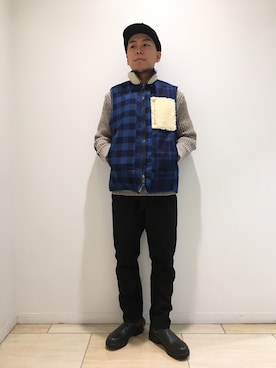 「FUNSET OF ART（ファンセットオブアート）のアイテム」を使った、funatoさん（メンズ・166cm）の冬コーディネート