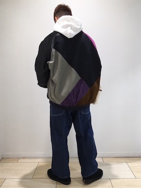 「gilet（ジレ）のアイテム」を使った、funatoさん（メンズ・166cm）の冬コーディネート