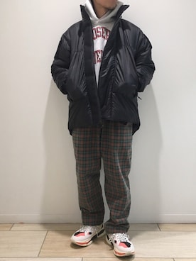 「BURLAP OUTFITTER（バーラップアウトフィッター）のアイテム（ダウンジャケット/コート）」を使った、funatoさん（メンズ・166cm）の秋コーディネート