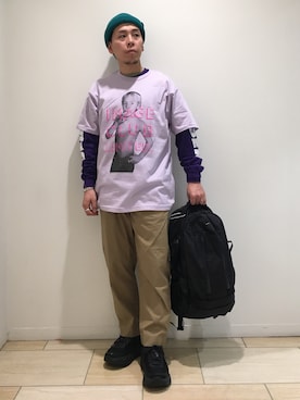 「SUB POP（サブポップ）のアイテム（トップス）」を使った、funatoさん（メンズ・166cm）の春コーディネート