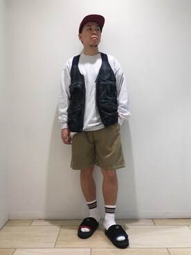 「BEAVER ORIGINAL（ビーバーオリジナル）のアイテム」を使った、funatoさん（メンズ・166cm）の春コーディネート