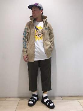 「SUB POP（サブポップ）のアイテム（トップス）」を使った、funatoさん（メンズ・166cm）の春コーディネート