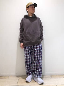 「Gramicci（グラミチ）のアイテム（パーカー）」を使った、funatoさん（メンズ・166cm）の春コーディネート