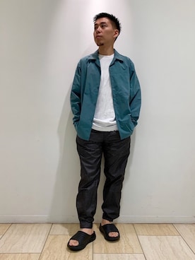 「HOKA（ホカ）のHOKA ONE ONE/ホカ オネオネ　ORA RECOVERY SLIDE（サンダル）」を使った、funatoさん（メンズ・166cm）の夏コーディネート