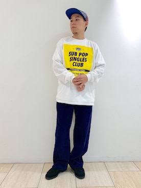 「SUB POP（サブポップ）のアイテム（トップス）」を使った、funatoさん（メンズ・166cm）の秋コーディネート