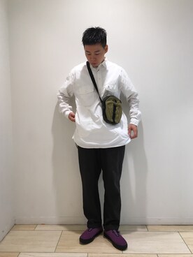 「and wander（アンドワンダー）のアイテム（トップス）」を使った、funatoさん（メンズ・166cm）の秋コーディネート