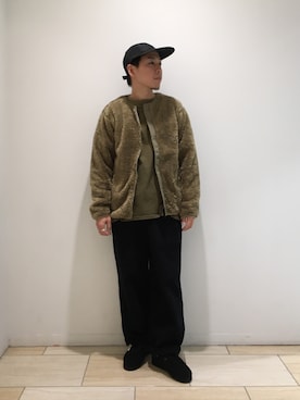 「MANASTASH（マナスタッシュ）のアイテム（ジャケット/アウター）」を使った、funatoさん（メンズ・166cm）の秋コーディネート