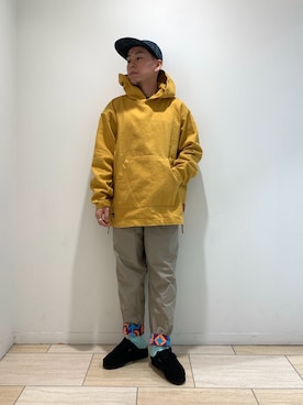 「BEAVER名古屋」｜「アイテム（ブルゾン）」を使った、funatoさん（メンズ・166cm）の冬コーディネート