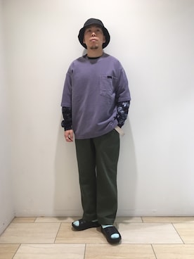 「HOKA（ホカ）のHOKA ONE ONE/ホカ オネオネ　ORA RECOVERY SLIDE（サンダル）」を使った、funatoさん（メンズ・166cm）の春コーディネート