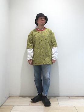 「HOKA（ホカ）のHOKA ONE ONE/ホカ オネオネ　ORA RECOVERY SLIDE（サンダル）」を使った、funatoさん（メンズ・166cm）の春コーディネート