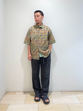 「HOKA（ホカ）のHOKA ONE ONE/ホカ オネオネ　ORA RECOVERY SLIDE（サンダル）」を使った、funatoさん（メンズ・166cm）の夏コーディネート