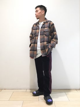 「HOKA（ホカ）のHOKA ONE ONE/ホカ オネオネ　ORA RECOVERY SLIDE（サンダル）」を使った、funatoさん（メンズ・166cm）の夏コーディネート
