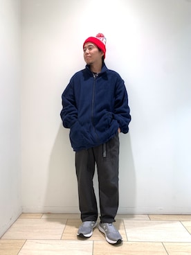 「BEAVER名古屋」｜「アイテム（ブルゾン）」を使った、funatoさん（メンズ・166cm）の秋コーディネート