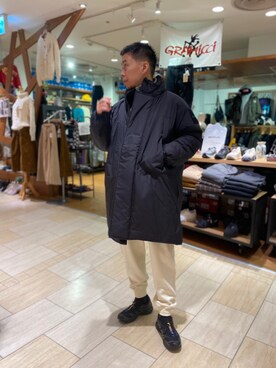 「BEAVER名古屋」｜「アイテム（ブルゾン）」を使った、funatoさん（メンズ・166cm）の冬コーディネート