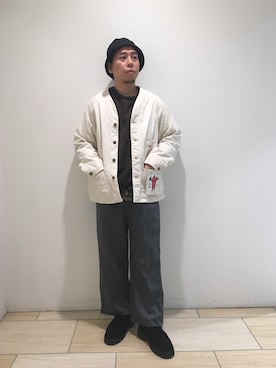 「キャルオーライン」｜funatoさん（メンズ・166cm）の冬コーディネート
