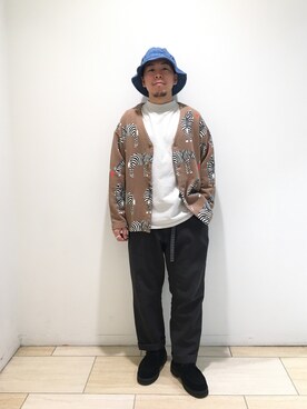 「ボヘミアンズ」｜「アイテム（Tシャツ/カットソー）」を使った、funatoさん（メンズ・166cm）の冬コーディネート