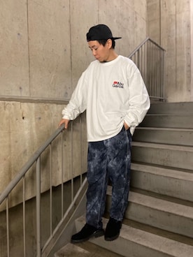 「ABU GARCIA（アブ・ガルシア）のアイテム（帽子）」を使った、funatoさん（メンズ・166cm）の冬コーディネート