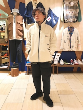 「BEAVER名古屋」｜「アイテム（ブルゾン）」を使った、funatoさん（メンズ・166cm）の冬コーディネート