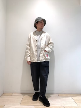 「BEAVER名古屋」｜「アイテム（ブルゾン）」を使った、funatoさん（メンズ・166cm）の冬コーディネート