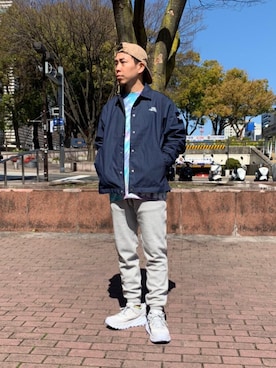 「BEAVER名古屋」｜「アイテム（ブルゾン）」を使った、funatoさん（メンズ・166cm）の春コーディネート