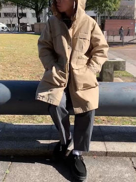 「BEAVER名古屋」｜「アイテム（マウンテンパーカー）」を使った、funatoさん（メンズ・166cm）の春コーディネート