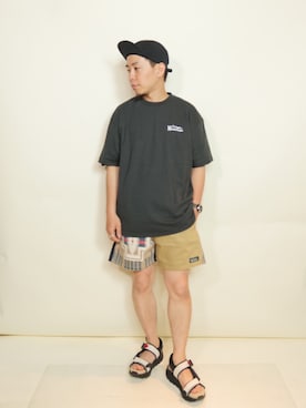 「MANASTASH（マナスタッシュ）のアイテム（サンダル）」を使った、funatoさん（メンズ・166cm）の春コーディネート
