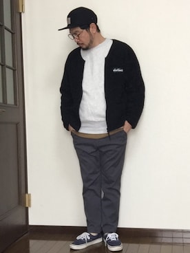 「WILD THINGS（ワイルドシングス）のアイテム（ノーカラージャケット）」を使った、ISOPさん（メンズ・170cm）の春コーディネート