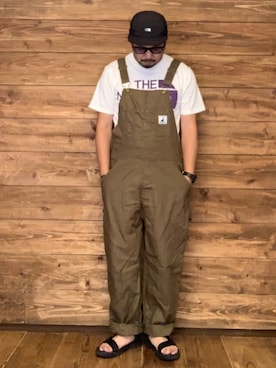 「CAPTAIN STAG（キャプテンスタッグ）のアイテム（サロペット/オーバーオール）」を使った、ISOPさん（メンズ・170cm）の夏コーディネート