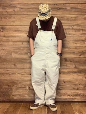 「CAPTAIN STAG（キャプテンスタッグ）のアイテム（サロペット/オーバーオール）」を使った、ISOPさん（メンズ・170cm）の夏コーディネート