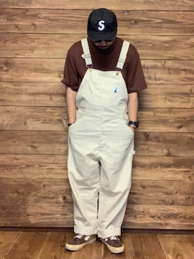 「CAPTAIN STAG（キャプテンスタッグ）のアイテム（サロペット/オーバーオール）」を使った、ISOPさん（メンズ・170cm）の夏コーディネート