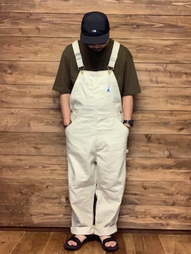 「CAPTAIN STAG（キャプテンスタッグ）のアイテム（サロペット/オーバーオール）」を使った、ISOPさん（メンズ・170cm）の秋コーディネート