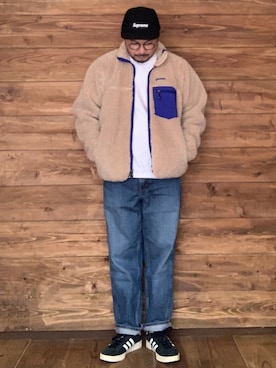 「レトロX」｜「アイテム（キャップ）」を使った、ISOPさん（メンズ・170cm）の秋コーディネート