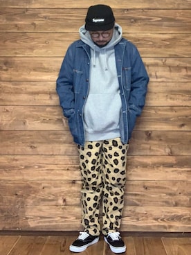 「BLUE BLUE（ブルーブルー）のアイテム（カバーオール）」を使った、ISOPさん（メンズ・170cm）の冬コーディネート