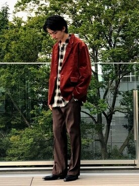 「BEAMS（ビームス）のアイテム（その他アウター）」を使った、BEAMSさん（メンズ・182cm）の秋コーディネート