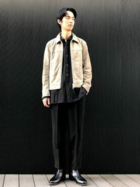 「BEAMS（ビームス）のアイテム（ブーツ）」を使った、BEAMSさん（メンズ・182cm）の秋コーディネート