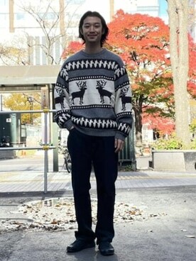 BEAMSさん（メンズ・184cm）の秋コーディネート