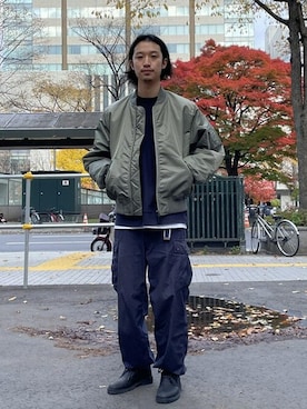 「BEAMS（ビームス）のアイテム（ブーツ）」を使った、BEAMSさん（メンズ・184cm）の秋コーディネート