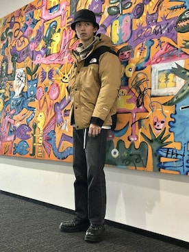 「northface」｜「アイテム（ブルゾン）」を使った、BEAMSさん（メンズ・182cm）の冬コーディネート